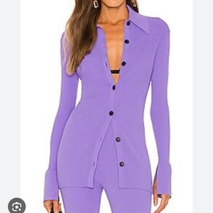 ALC Eleanor Cardigan Sweater Top Amethyst Purple Pristine XS